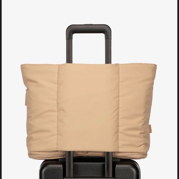 CALPAK Luka expandable tote in latte